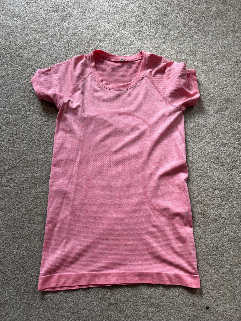Lulu Pink Short-Sleeve Active Tee